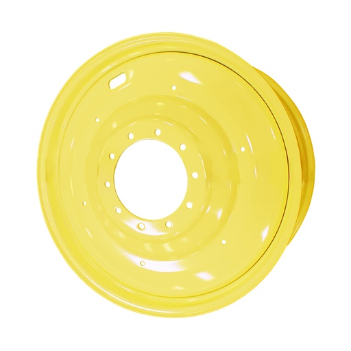 [40131] 18"W x 38"D, John Deere Yellow 10-Hole Formed Plate , -11.88" Offset