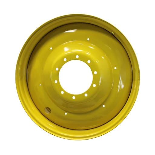 [40186] 25"W x 38"D, John Deere Yellow 10-Hole Formed Plate , -11.25" Offset