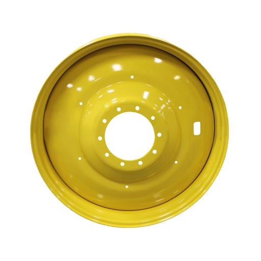 [40208] 10"W x 42"D, John Deere Yellow 10-Hole Formed Plate , -5.88" Offset