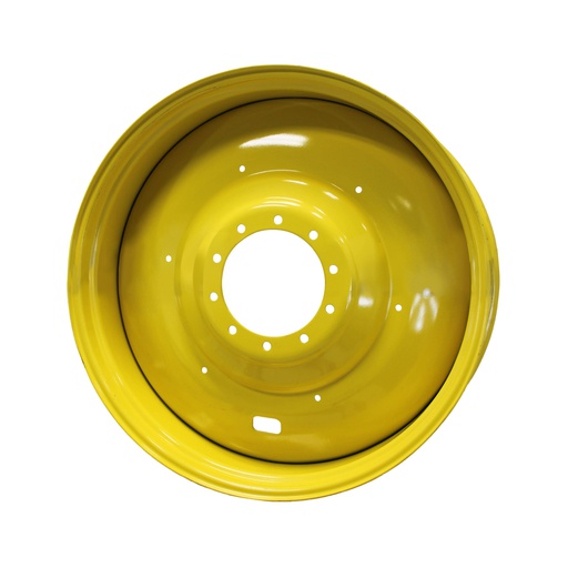 [40279] 18"W x 42"D, John Deere Yellow 10-Hole Formed Plate , -6.88" Offset