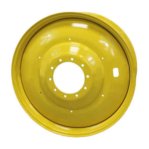 [40292] 18"W x 42"D, John Deere Yellow 10-Hole Formed Plate , -11.88" Offset