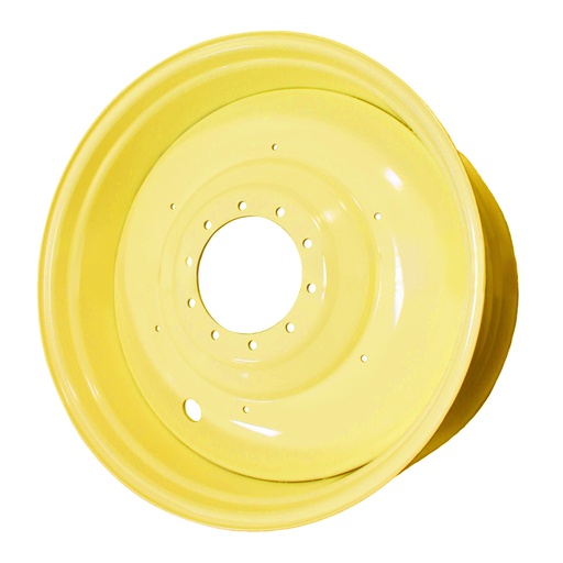 [40310] 20"W x 42"D, John Deere Yellow 10-Hole Formed Plate , -9.62" Offset