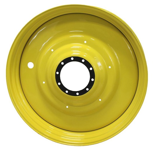 [40375] 10"W x 46"D, John Deere Yellow 10-Hole Formed Plate , -6.88" Offset