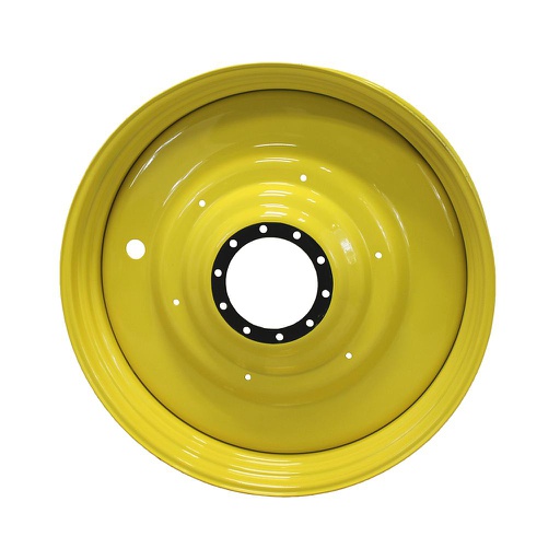 [40378] 10"W x 46"D, John Deere Yellow 10-Hole Formed Plate , -10" Offset