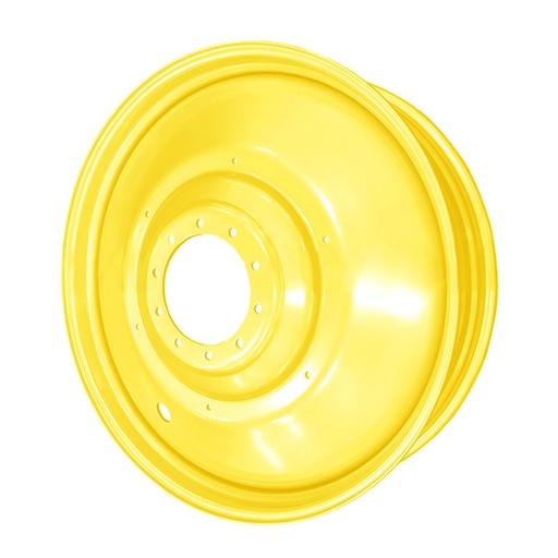 [40422] 12"W x 46"D, John Deere Yellow 10-Hole Formed Plate , -9" Offset