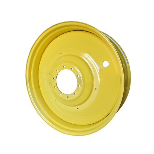 [40457] 13"W x 46"D, John Deere Yellow 10-Hole Formed Plate , -6.62" Offset