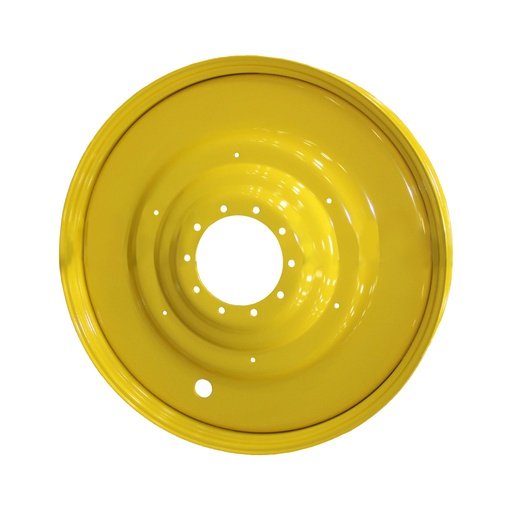 [40538] 8"W x 48"D, John Deere Yellow 10-Hole Formed Plate , -7" Offset