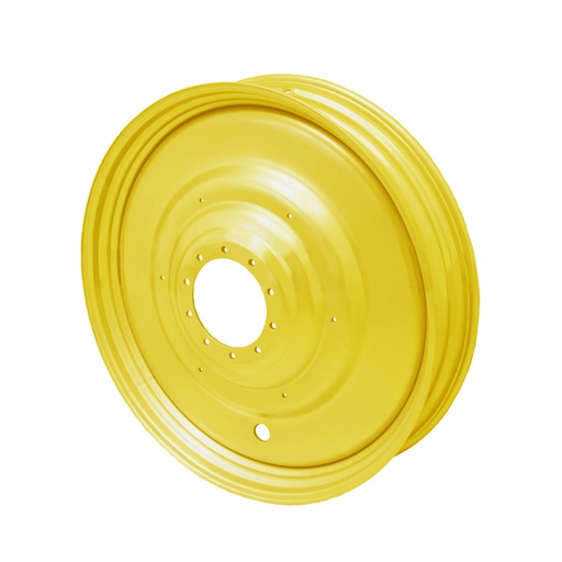 [40593] 12"W x 50"D, John Deere Yellow 10-Hole Formed Plate , -6.5" Offset