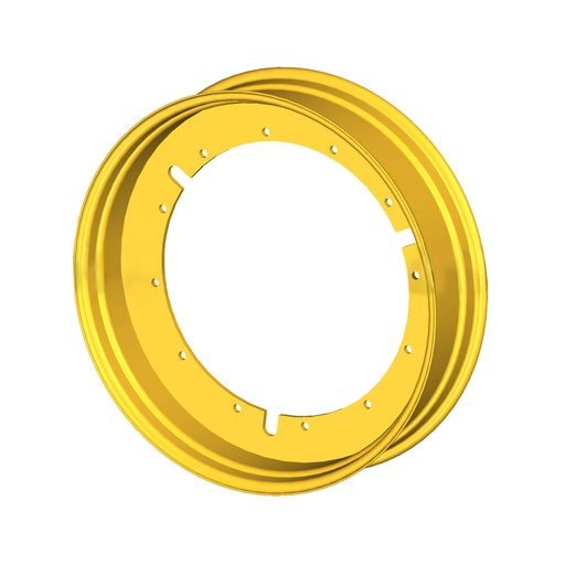 [48170] 10"W x 42"D, John Deere Yellow 12-Hole Stub Disc , -1.88" Offset
