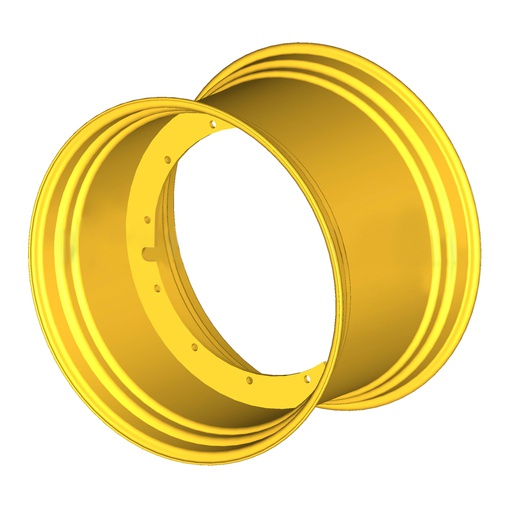 [48355] 28"W x 42"D, John Deere Yellow 12-Hole Stub Disc , 1.12" Offset