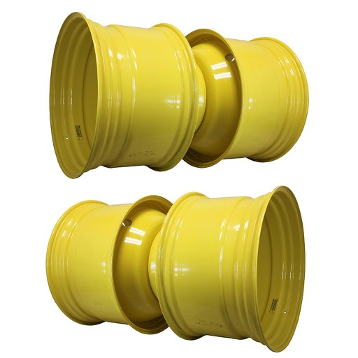 [50730] 25"W x 38"D, John Deere Yellow 10-Hole XHD Straddle Dual Kit 44" SPACING