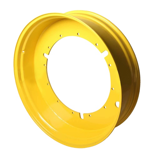 [52936] 10"W x 46"D, John Deere Yellow 12-Hole Stub Disc , -2.5" Offset