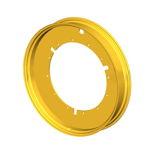 [52961] 8"W x 48"D, John Deere Yellow 12-Hole Stub Disc , -1.75" Offset