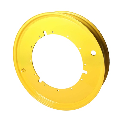 [52970] 10"W x 50"D, John Deere Yellow 12-Hole Stub Disc , 2.25" Offset