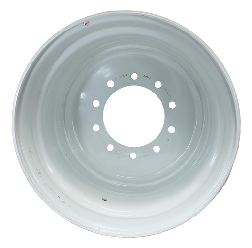 [62280] 20"W x 22.5"D, Gloss White 10-Hole Budd Stud Pilot Wheel