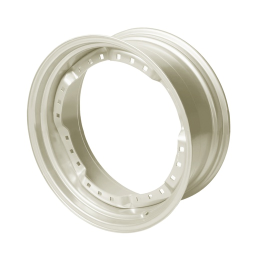 [63950] 10"W x 28"D, Ford / New Holland White 12-Hole Waffle Wheel (Groups of 2 Bolts) , 2.62" Offset