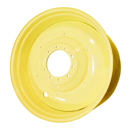 [64023] 20"W x 42"D, John Deere Yellow 10-Hole Formed Plate , -12.5" Offset