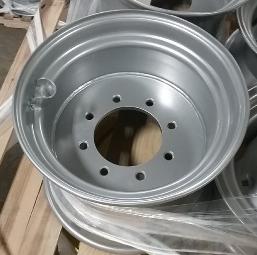 [64257] 12"W x 16.5"D, Case IH Silver Mist 8-Hole Flat Plate