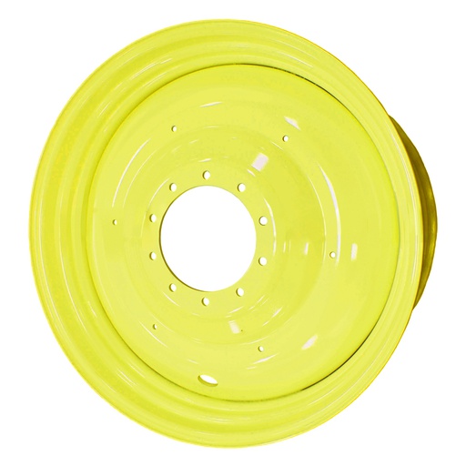 [64335] 28"W x 42"D, John Deere Yellow 10-Hole Formed Plate , -14.38" Offset