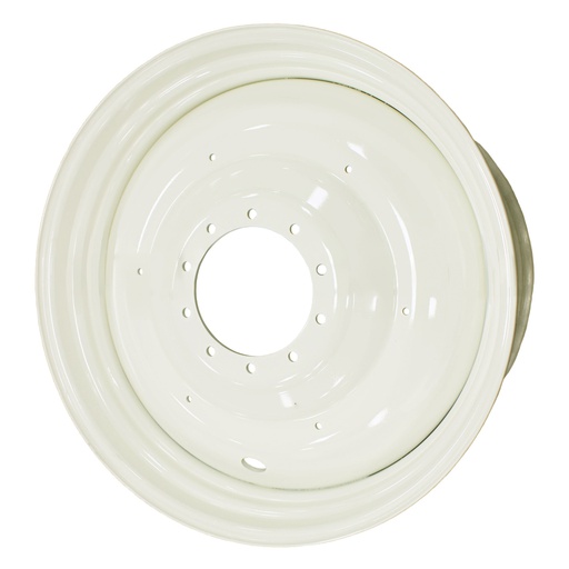 [64338-NHW] 28"W x 42"D, New Holland White 10-Hole Formed Plate , -14.38" Offset