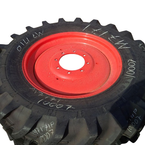 [WS000642-NRW-Z] 12"W x 30"D, Kubota Orange 8-Hole Formed Plate