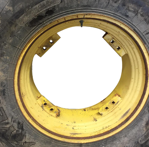 [WS002184-NRW] 15"W x 30"D, John Deere Yellow 8-Hole Rim with Clamp/U-Clamp (groups of 2 bolts)