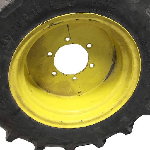 [WS002331] 8"W x 18"D, John Deere Yellow 6-Hole Implement