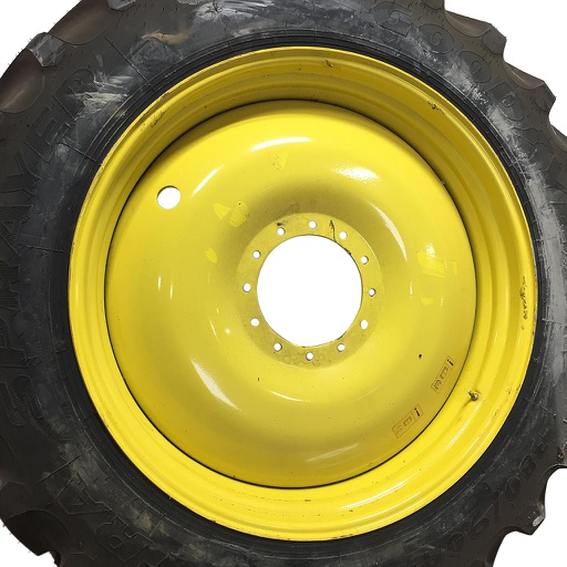 [WS002893] 13"W x 46"D, John Deere Yellow 12-Hole Bubble Disc , 2.5" Offset