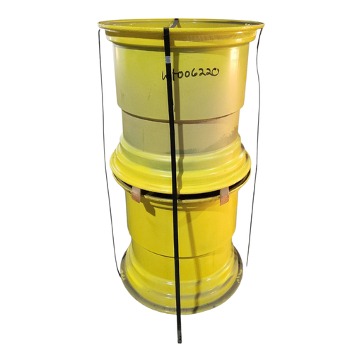 [WT006220] 25"W x 26"D, John Deere Yellow 8-Hole Formed Plate