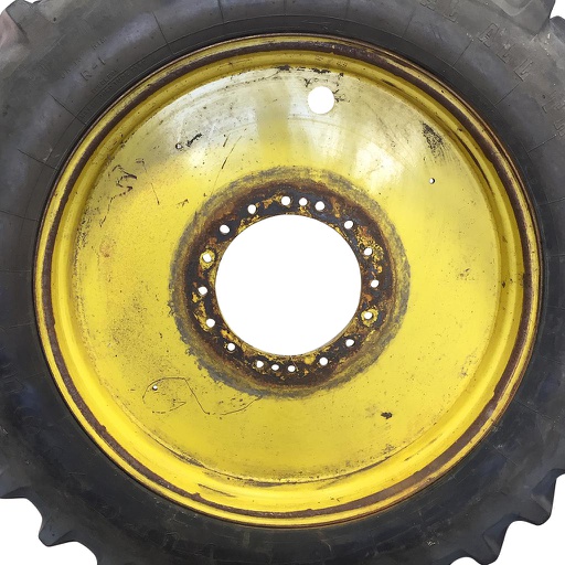 [WT007337] 13"W x 46"D, John Deere Yellow 16-Hole Spun Disc