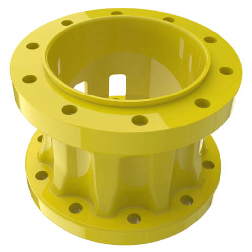 [13791Y] 10-Hole 10"L Hub Extension, John Deere Yellow