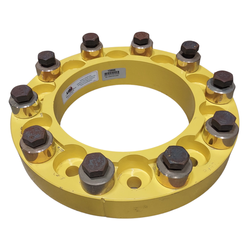 [15866] 10 to 10-Hole 2"L Combine Adapter Plate, John Deere Yellow