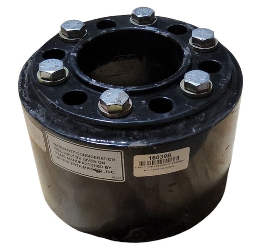 [16039B] 6-Hole 6"L Hub Extension, Black