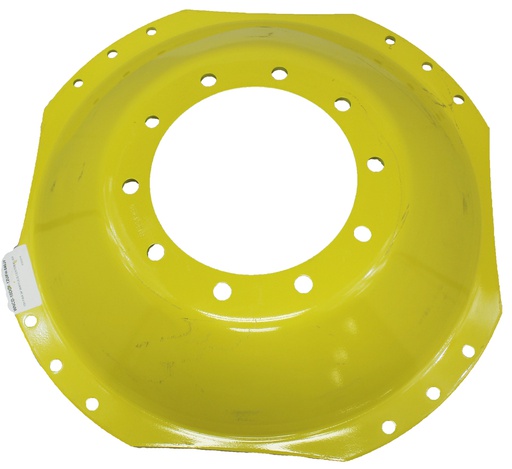 [27225] 10-Hole Waffle Disc (Groups of 3 Bolts) Center for 34" Rim, John Deere Yellow