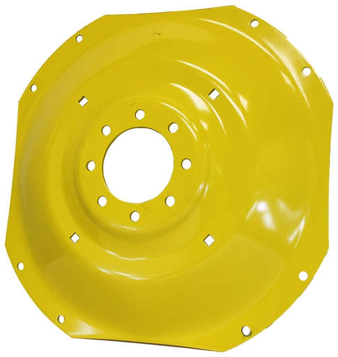[27154] 8-Hole Waffle Disc (Groups of 2 Bolts) Center for 34" Rim, John Deere Yellow