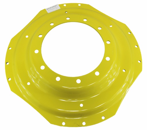 [27265] 12-Hole Waffle Disc (Groups of 3 Bolts) Center for 38"-54" Rim, John Deere Yellow