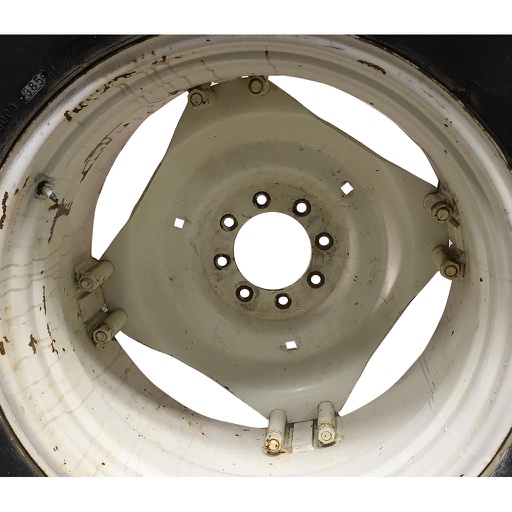 [WT007810CTR] 8-Hole Rim with Clamp/Loop Style (groups of 2 bolts) Center for 28"-30" Rim, New Holland White