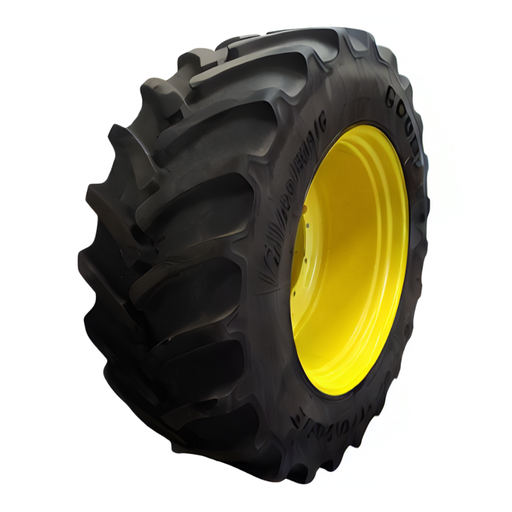 [04233868857261L/R] LSW900/50R46 Goodyear Farm DT830 Optitrac R-1W on John Deere Yellow 12-Hole Stub Disc