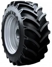 [05217938840767L/R] LSW1100/45R46 Goodyear Farm Optitrac R-1W on Case IH Silver Mist 20-Hole Formed Plate