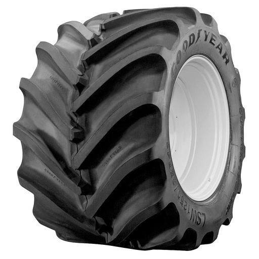 [05226328840763L/R(SIS)] LSW1250/35R46 Goodyear Farm Custom Flow Grip R-2 on Case IH Silver Mist 20-Hole Formed Plate
